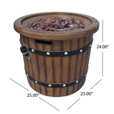 Round 25' Magnesium Oxide Fire Pit - 40,000 BTU