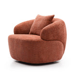 360° Swivel Mid Century Modern Curved 1-Seat Sofa - Orange