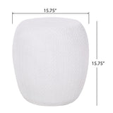 Outdoor Lightweight Concrete Side Table - Antique White