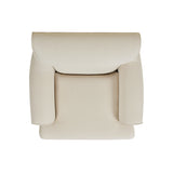 Alana 38' Lawson Accent Arm Chair Metal Casters, Light Beige Linen