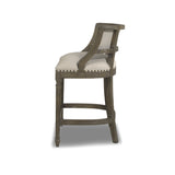 Paris 26.5' Farmhouse Counter Height Bar Stool with Backrest
