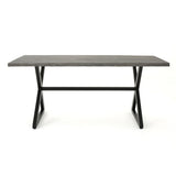 Rolando Outdoor Aluminum Dining Table with Steel Frame