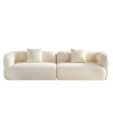 Sectional Sofa With Durable Fabric, Solid Wood Frame, And High Density Sponge Fill