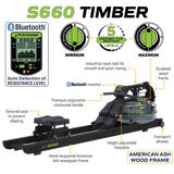 Dynamic Fluid Rower - S680 Timber