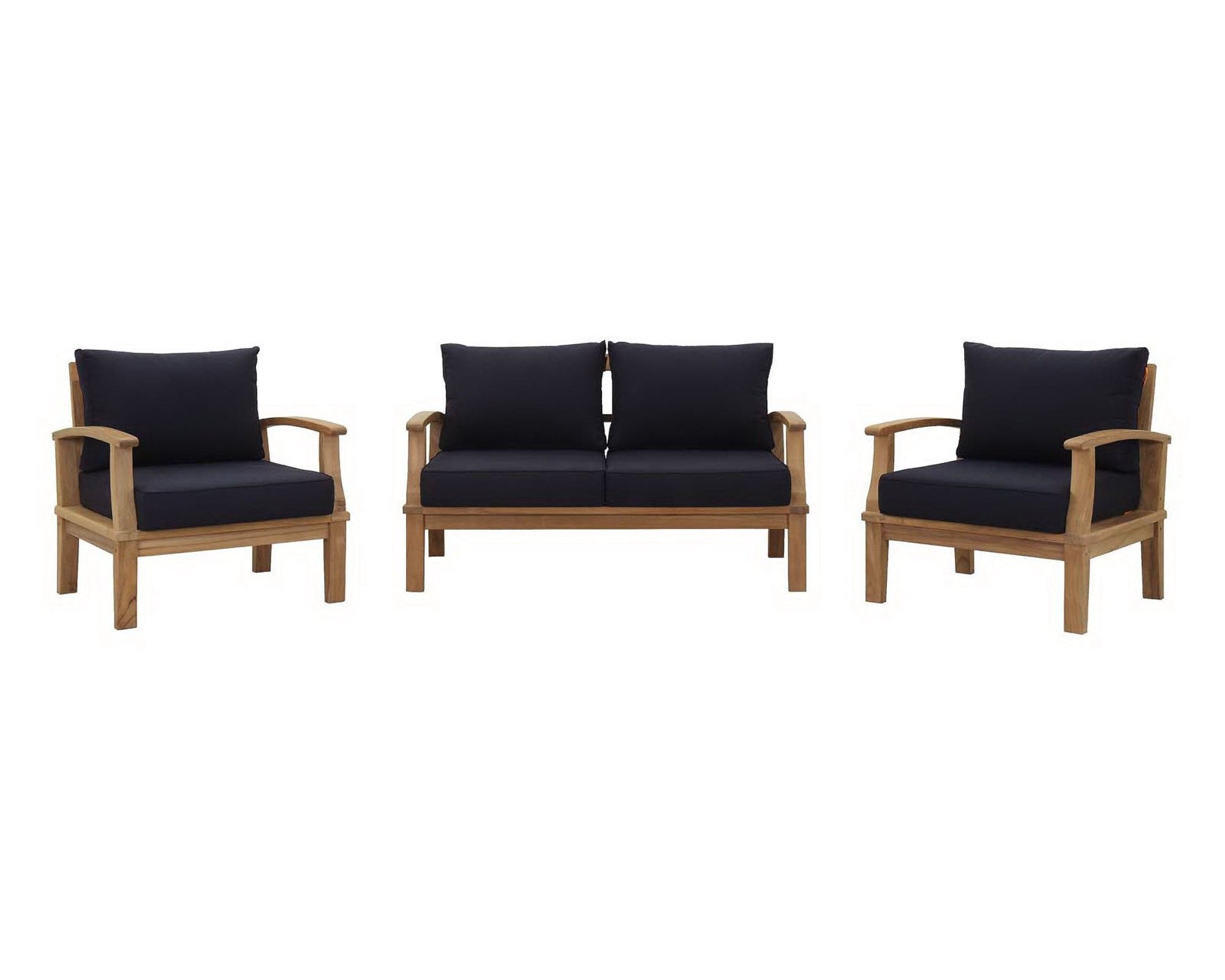 Marina 3 Piece Outdoor Patio Teak Set by Modway
