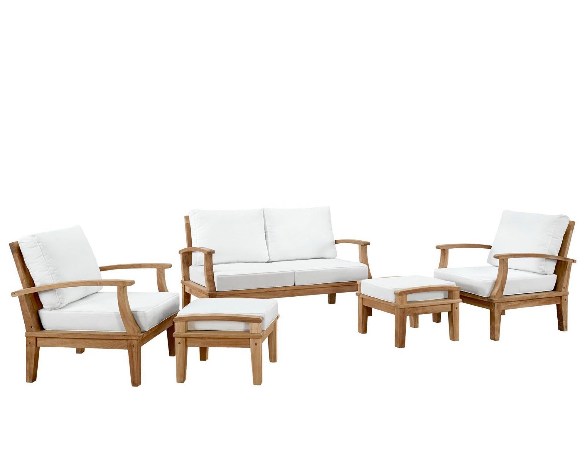 Marina 5 Piece Outdoor Patio Teak Set by Modway
