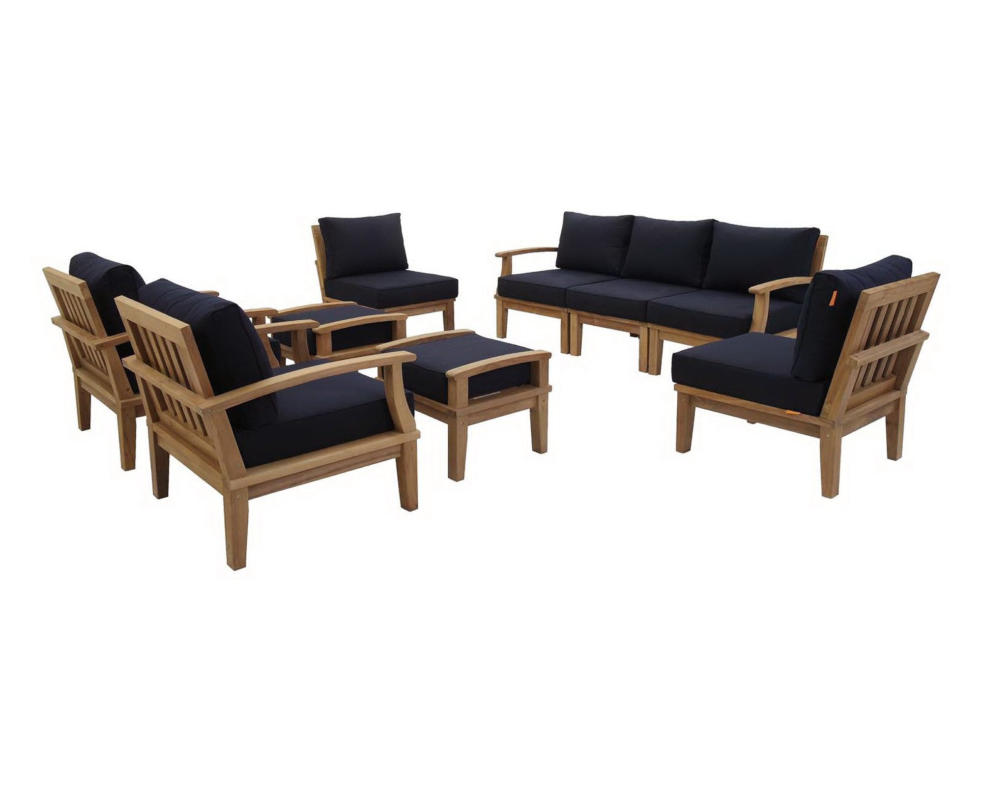 Marina 9 Piece Outdoor Patio Teak Set by Modway
