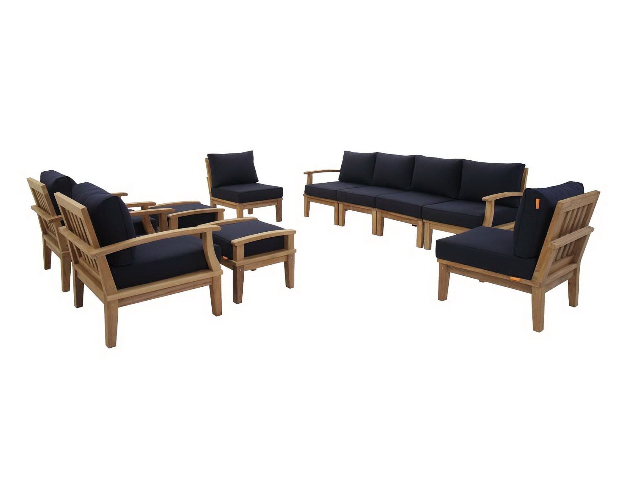 Marina 10 Piece Outdoor Patio Teak Set by Modway