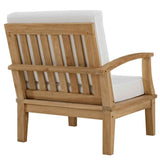 Modway Marina Outdoor Teak Patio Set with White Cushions – 10-Piece Collection by Patio Elegance