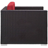 Modway Convene Outdoor Sectional Set - 5-Piece Patio Furniture for Ultimate Comfort