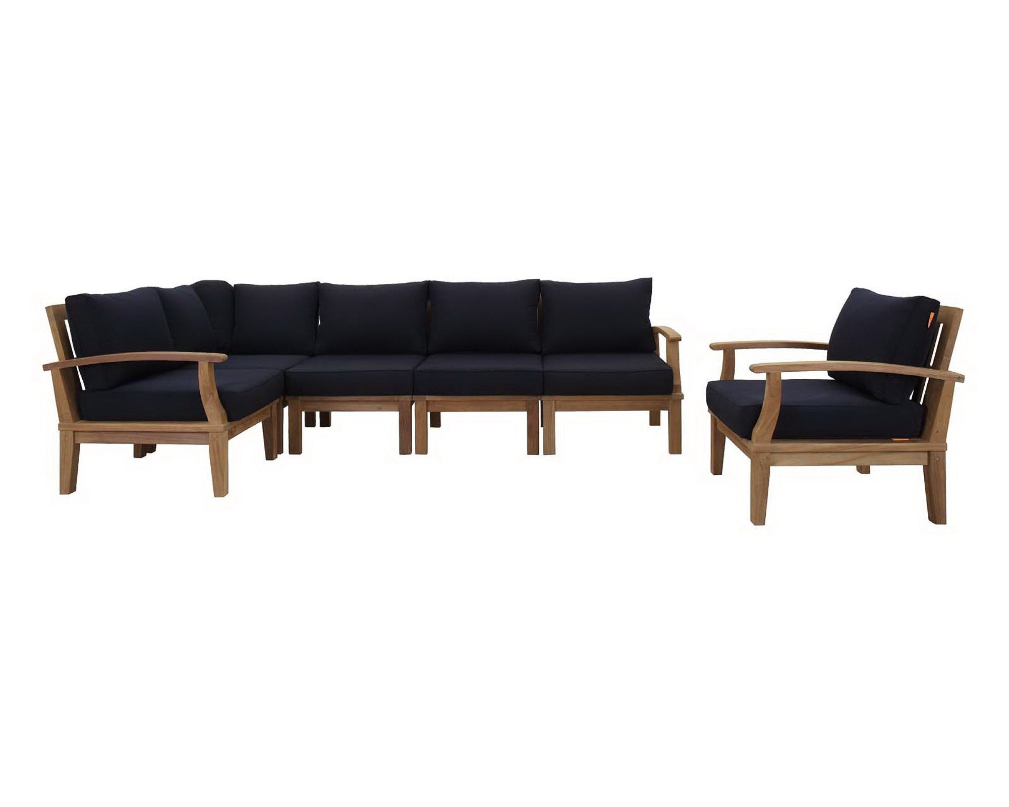 Marina 6 Piece Outdoor Patio Teak Set by Modway