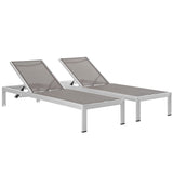 Shore Outdoor Patio Aluminum Chaise Set of 2 by Modway