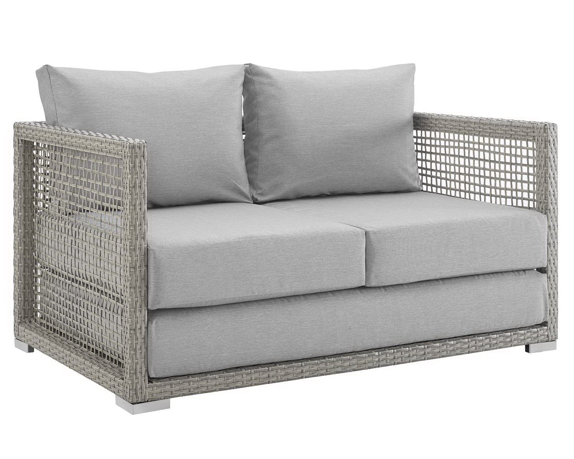 Aura Outdoor Patio Wicker Rattan Loveseat by Modway