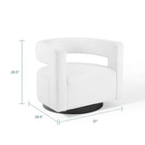 Spin Cutaway Performance Velvet Swivel Armchair by Modway