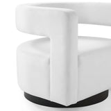 Spin Cutaway Performance Velvet Swivel Armchair by Modway
