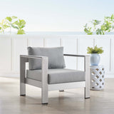 Shore Sunbrella Fabric Aluminum Outdoor Patio Armchair by Modway