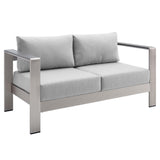 Shore Sunbrella Fabric Aluminum Outdoor Patio Loveseat by Modway