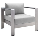 Shore 4 Piece Sunbrella Fabric Outdoor Patio Aluminum Set by Modway