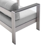 Shore 4 Piece Sunbrella Fabric Outdoor Patio Aluminum Set by Modway