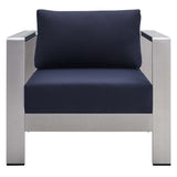 Shore 4 Piece Sunbrella Fabric Outdoor Patio Aluminum Set by Modway