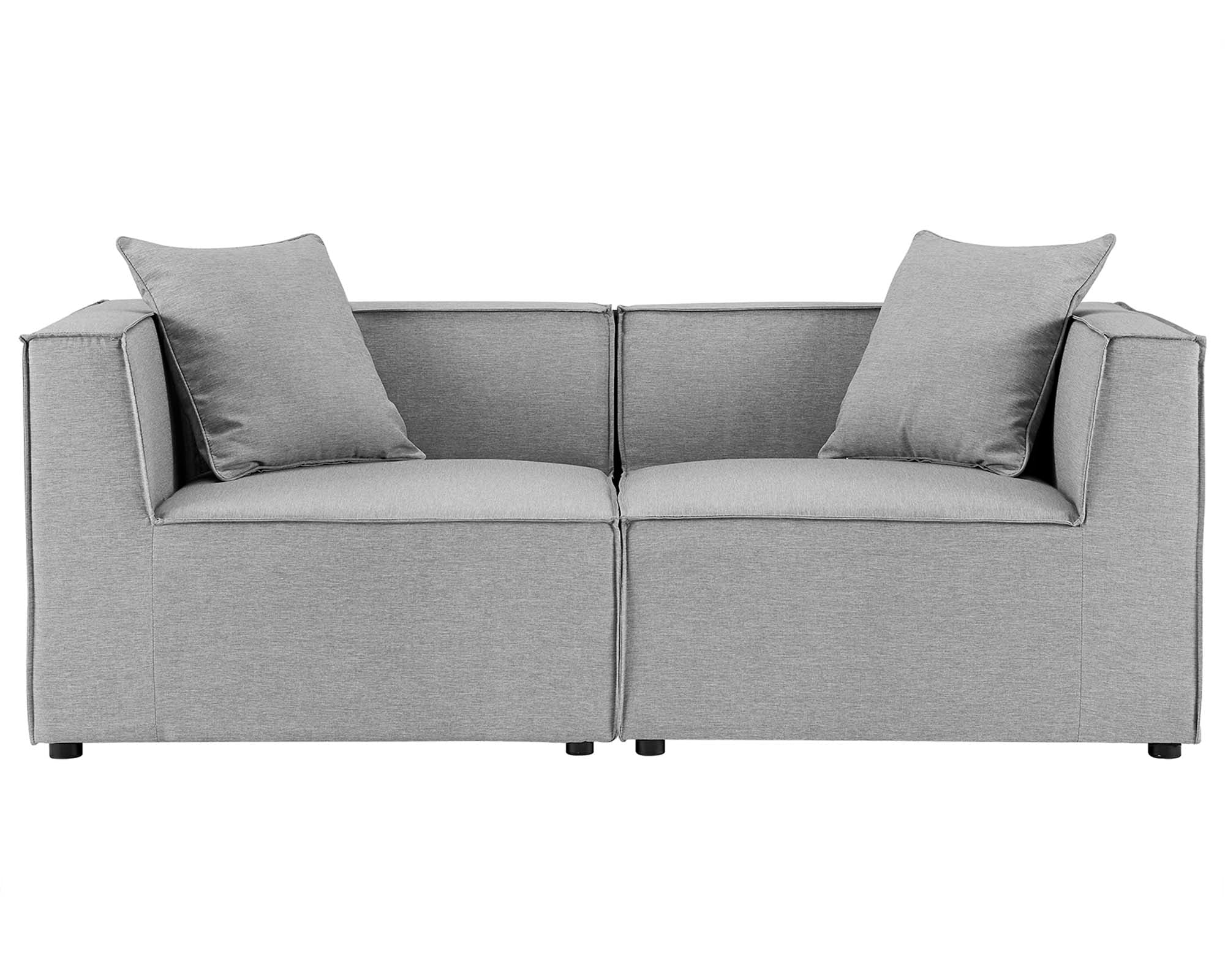 Saybrook 2-Piece Outdoor Patio Upholstered Sectional Sofa Loveseat by Modway