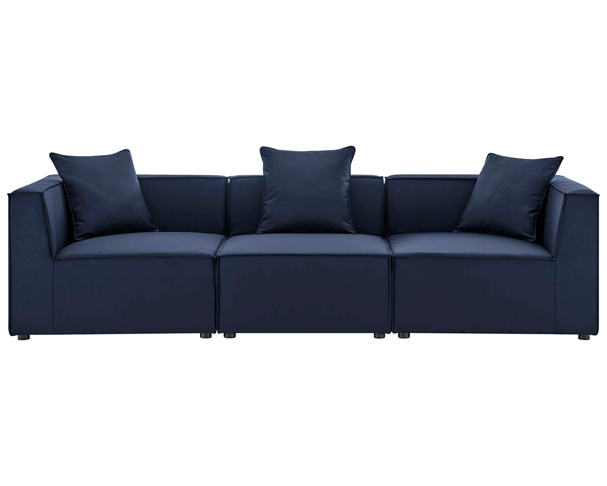 Saybrook 3-Piece Outdoor Patio Upholstered Sectional Sofa by Modway