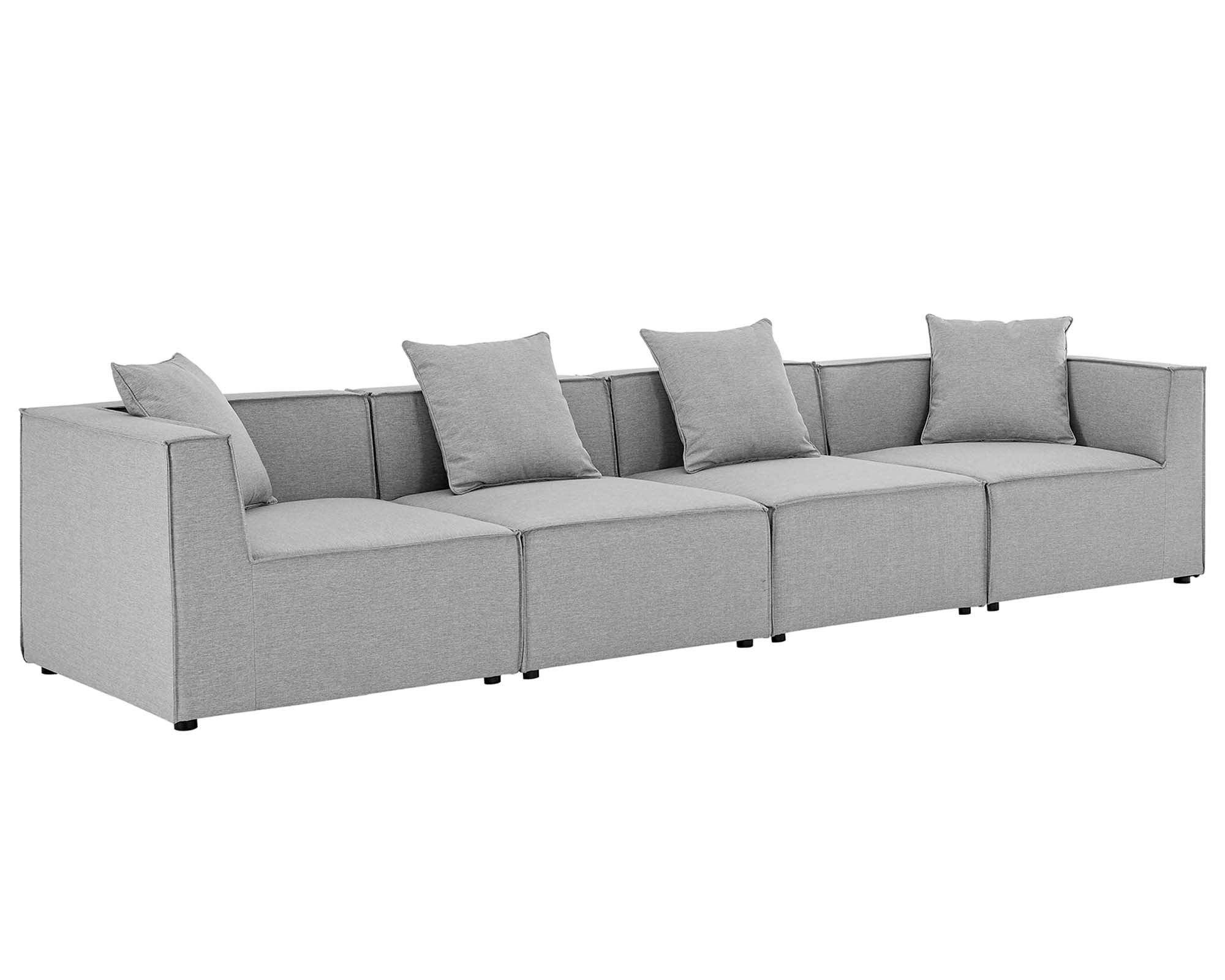Saybrook 4-Piece Outdoor Patio Upholstered Sectional Sofa by Modway