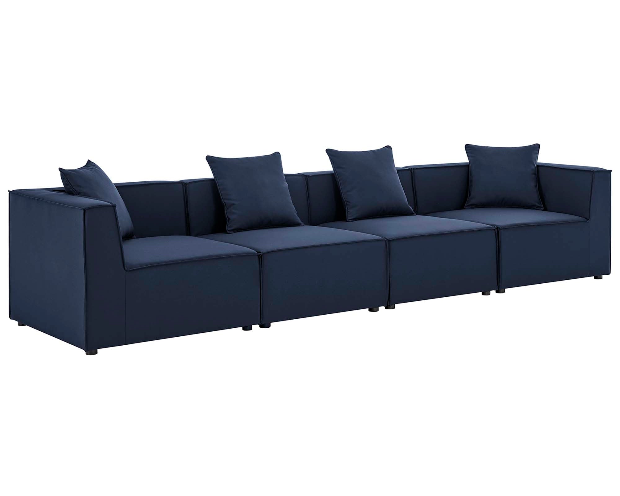 Saybrook 4-Piece Outdoor Patio Upholstered Sectional Sofa by Modway