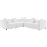 Saybrook 5-Piece Outdoor Patio Upholstered Sectional Sofa by Modway