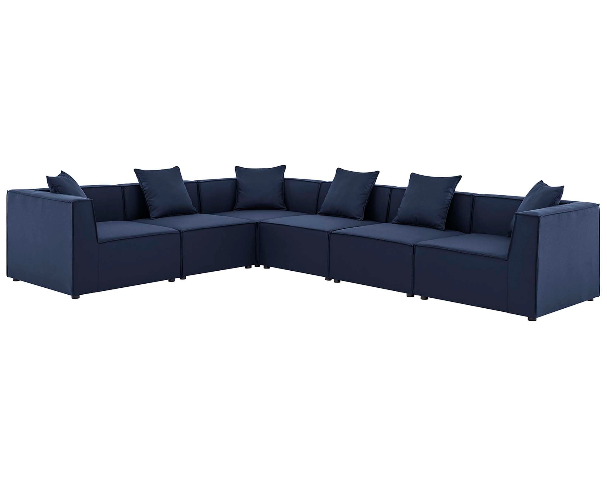 Saybrook 6-Piece Outdoor Patio Upholstered Sectional Sofa by Modway