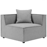 Patio Elegance Sectional Sofa - Saybrook 8-Piece Outdoor Upholstered Sofa by Modway