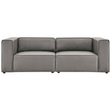 Mingle 2-Piece Vegan Leather Sectional Sofa Loveseat by Modway