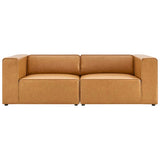 Mingle 2-Piece Vegan Leather Sectional Sofa Loveseat by Modway