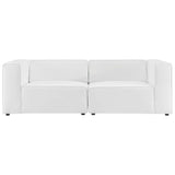 Mingle 2-Piece Vegan Leather Sectional Sofa Loveseat by Modway