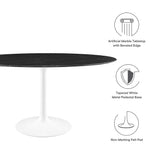 Lippa 60" Round Faux Marble Dining Table by Modway