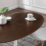 Lippa 60" Oval Cherry Walnut Wood Dining Table by Modway