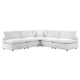 Commix Outdoor Sectional Sofa - 5-Piece Sunbrella® White Collection at Patio Elegance