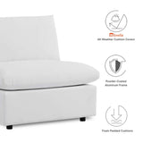 Commix Outdoor Sectional Sofa - 5-Piece Sunbrella® White Collection at Patio Elegance