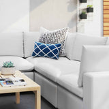Commix Outdoor Patio Sectional Sofa – 5-Piece White Sunbrella® Edition by Patio Elegance
