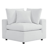 Commix Outdoor Patio Sectional Sofa – 5-Piece White Sunbrella® Edition by Patio Elegance