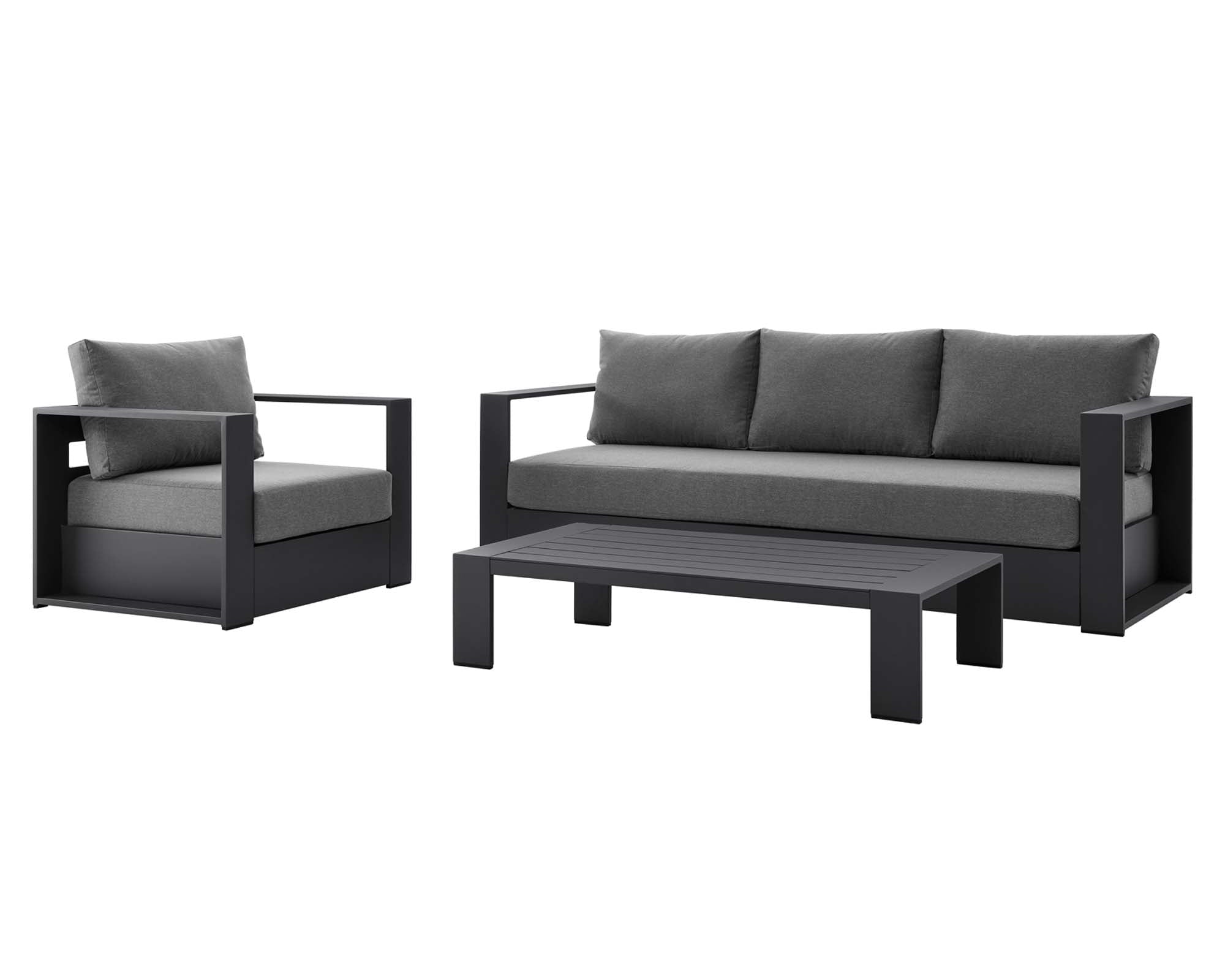 Tahoe 3-Piece Outdoor Patio Powder-Coated Aluminum Set by Modway