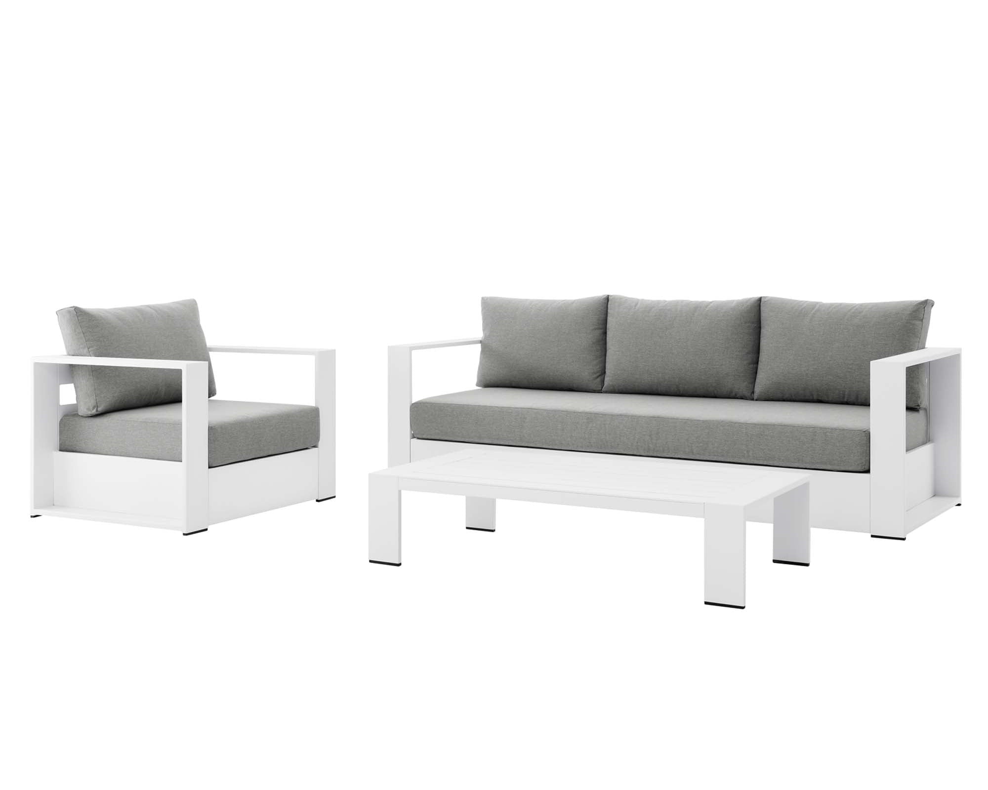 Tahoe 3-Piece Outdoor Patio Powder-Coated Aluminum Set by Modway