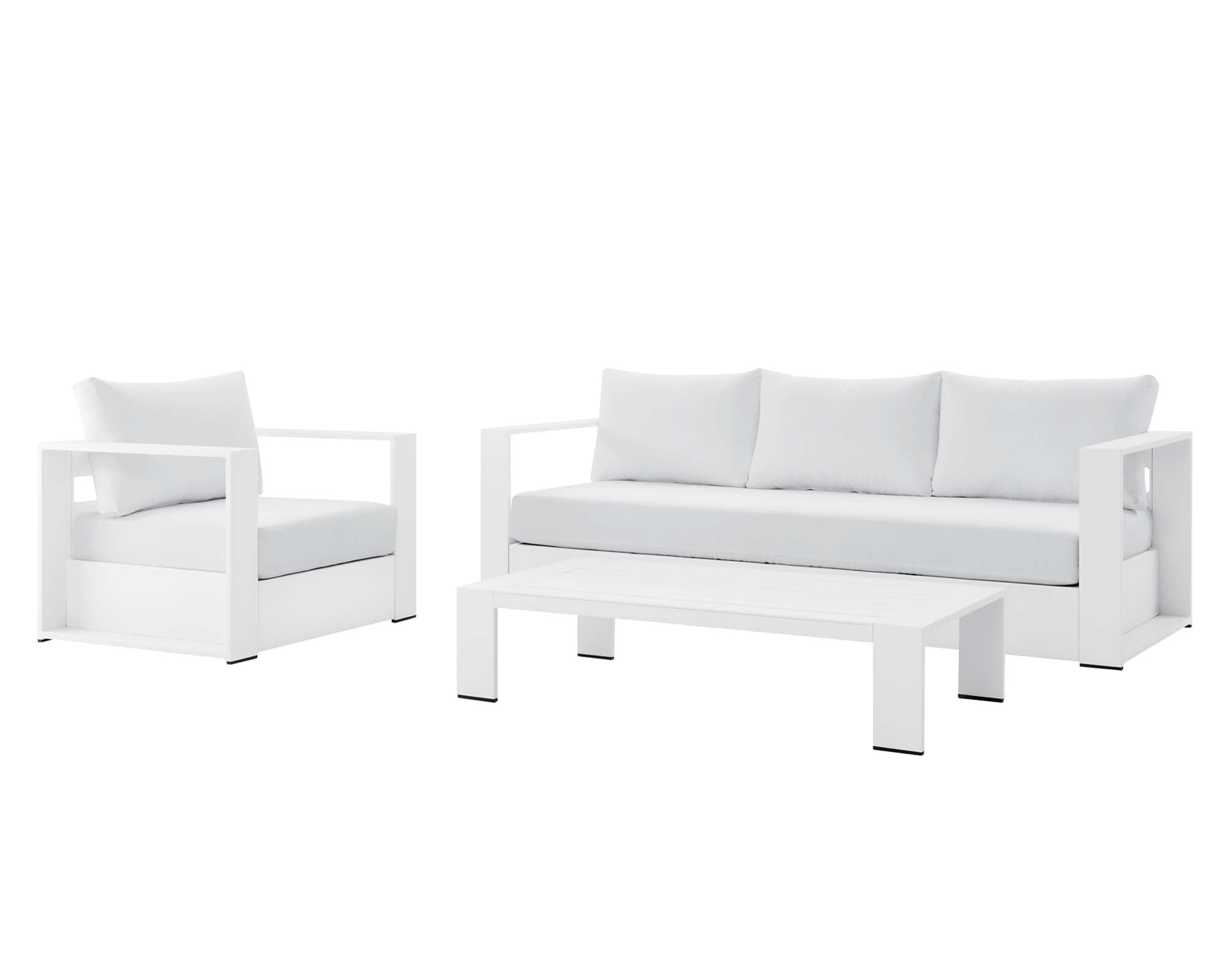 Tahoe 3-Piece Outdoor Patio Powder-Coated Aluminum Set by Modway