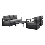 Tahoe 4-Piece Outdoor Patio Powder-Coated Aluminum Set by Modway