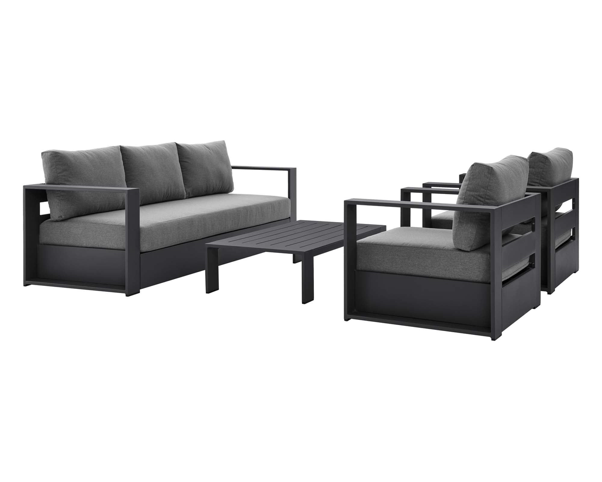 Tahoe 4-Piece Outdoor Patio Powder-Coated Aluminum Set by Modway