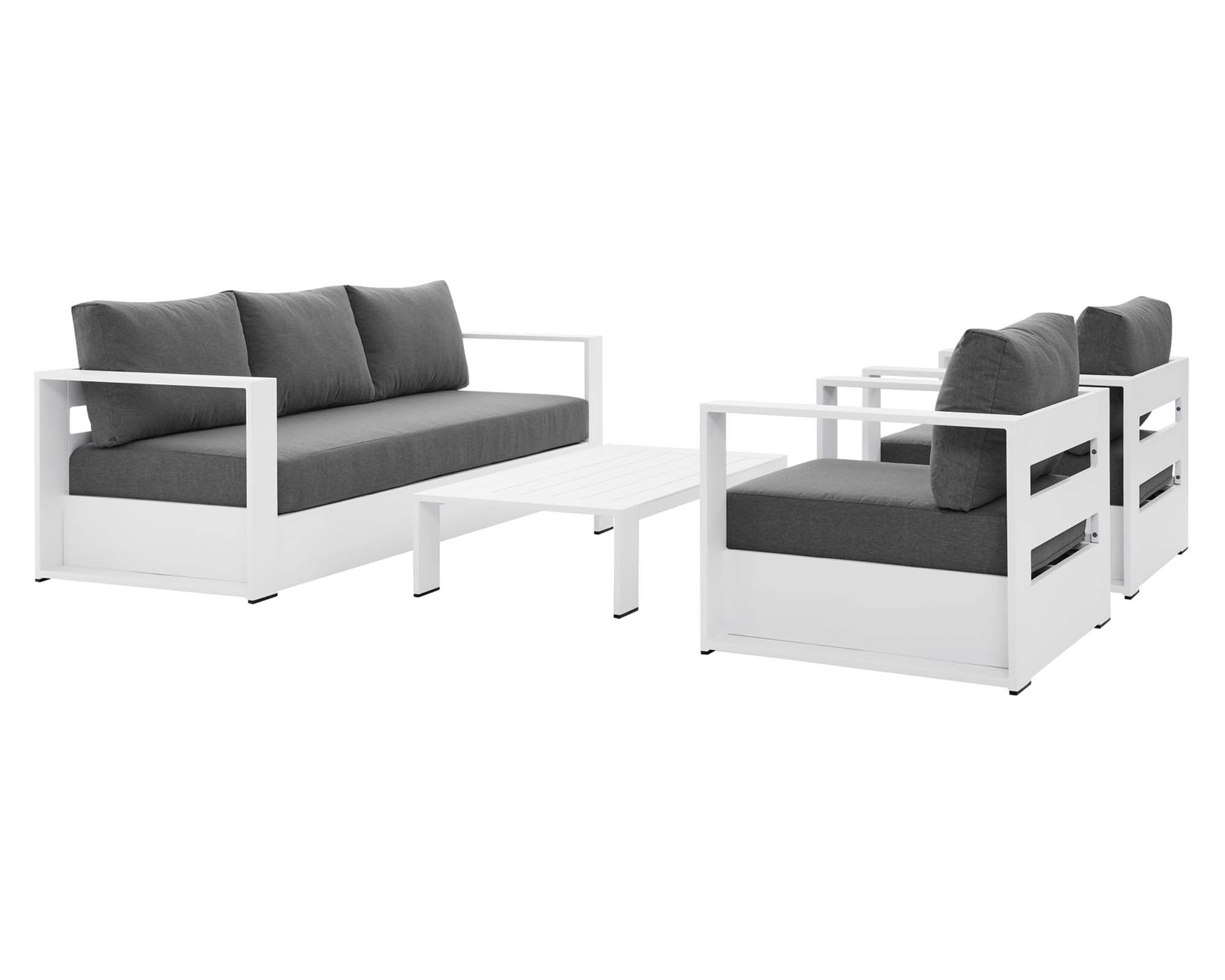 Tahoe 4-Piece Outdoor Patio Powder-Coated Aluminum Set by Modway