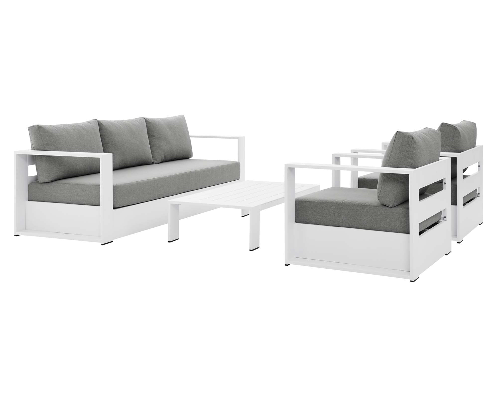 Tahoe 4-Piece Outdoor Patio Powder-Coated Aluminum Set by Modway