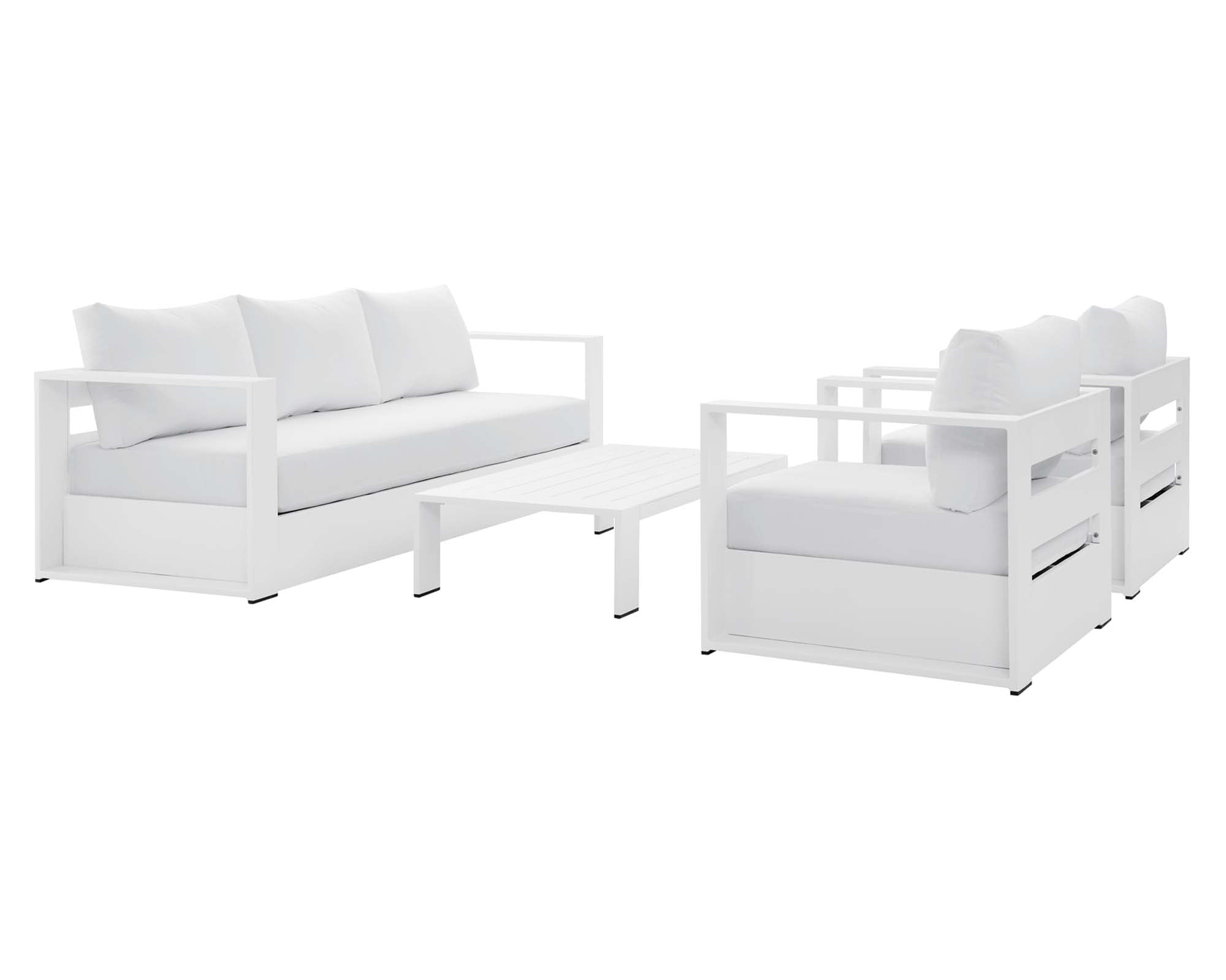 Tahoe 4-Piece Outdoor Patio Powder-Coated Aluminum Set by Modway
