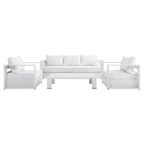 Tahoe 4-Piece Outdoor Patio Powder-Coated Aluminum Set by Modway