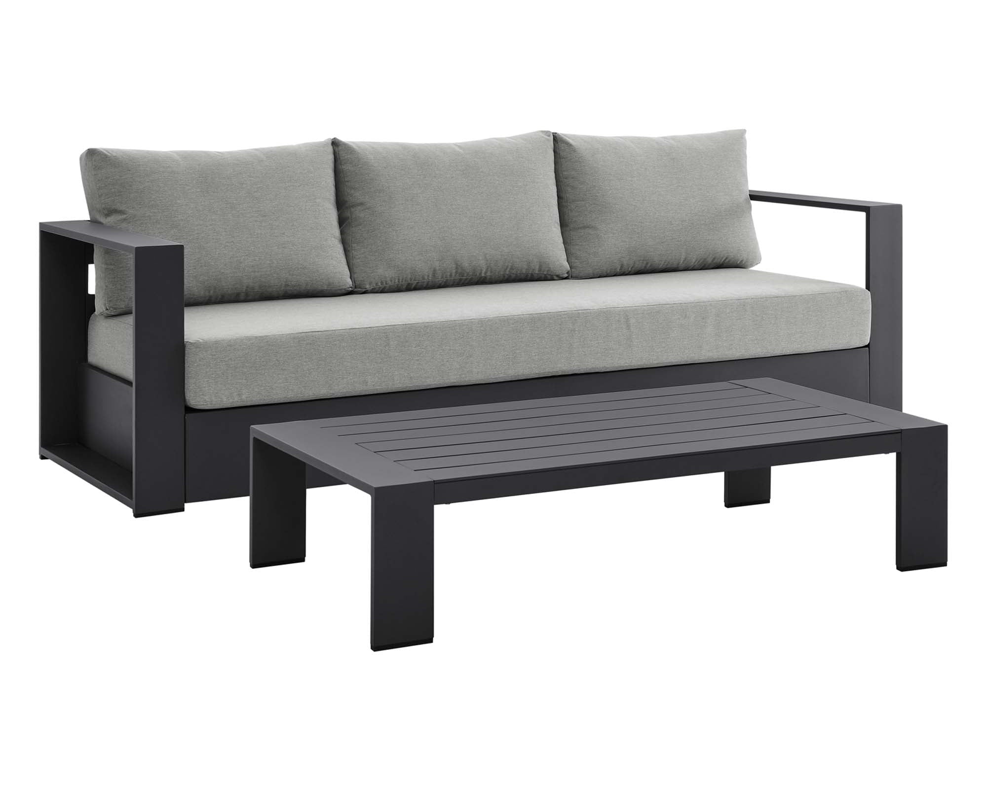 Tahoe 2-Piece Outdoor Patio Powder-Coated Aluminum Set by Modway